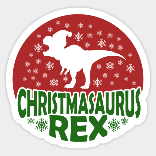 Christmasaurus Rex, Christmas Dinosaur, Dinosaur, Santa Saurus Rex Sticker